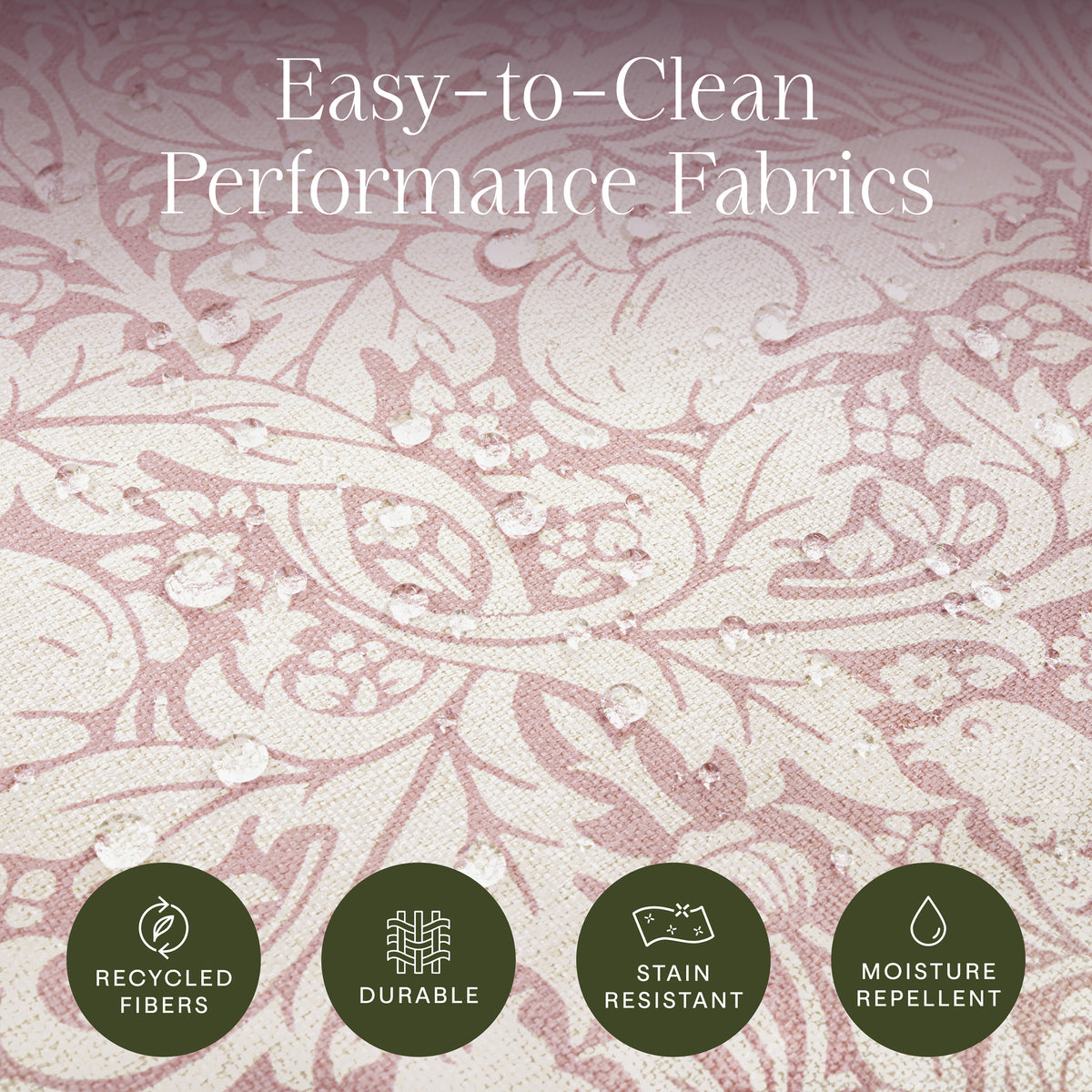 Morris & Co. x Namesake Crawford Gliding Ottoman Pure Brer Rabbit in Rose