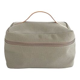 Cotton Canvas Train Case Linen Large