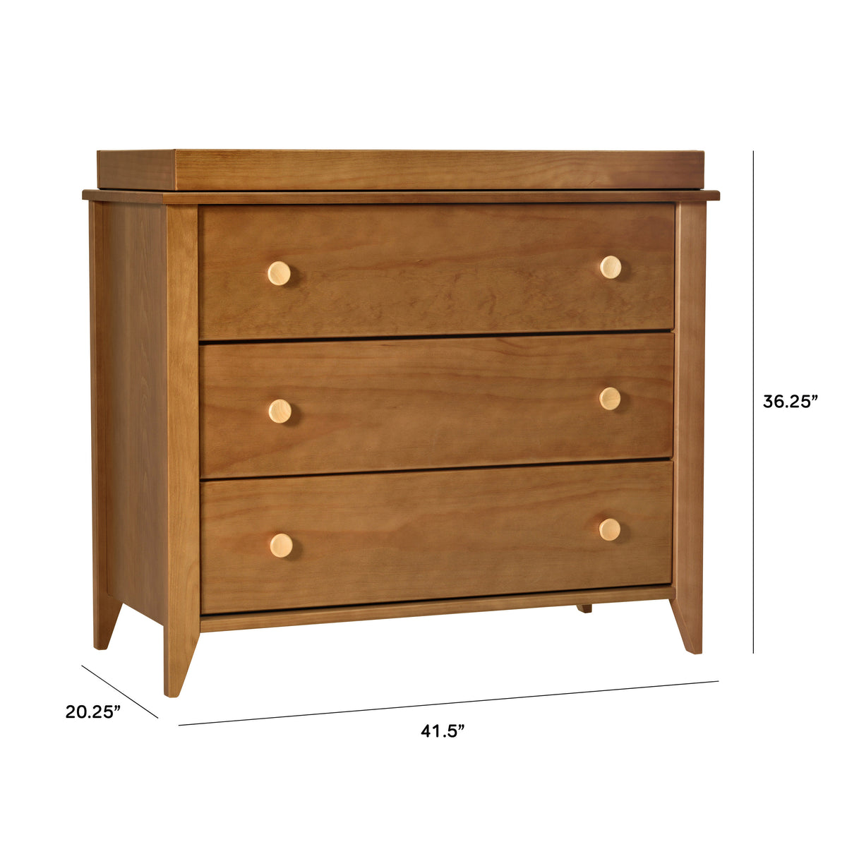 Sprout 3-Drawer Changer Dresser with Removable Changing Tray in Chestnut & Natural