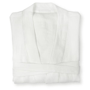 Liège Robe in Ivory White Waffle with Ivory White Hemstitch