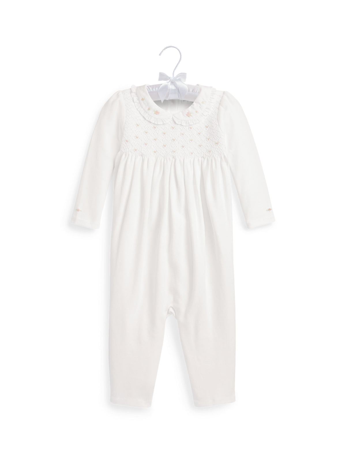 Smocked Organic Cotton Coverall