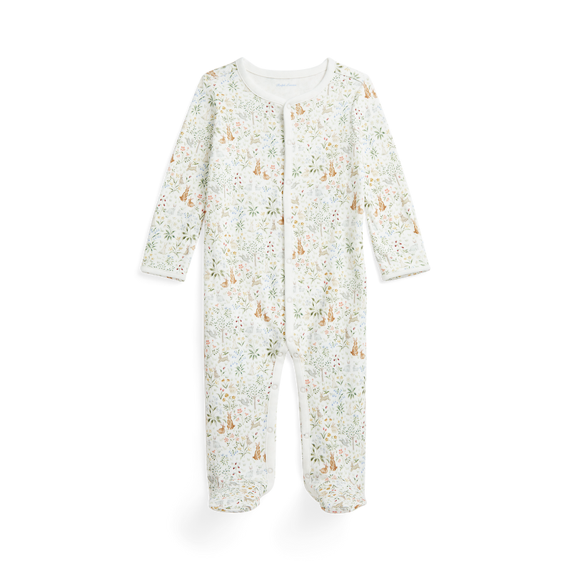 RL Baby x Riley Sheehey Cotton Coverall in Bunny Meadow