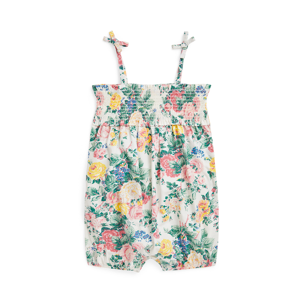 Floral Smocked Cotton Bubble Shortall in Portia Floral