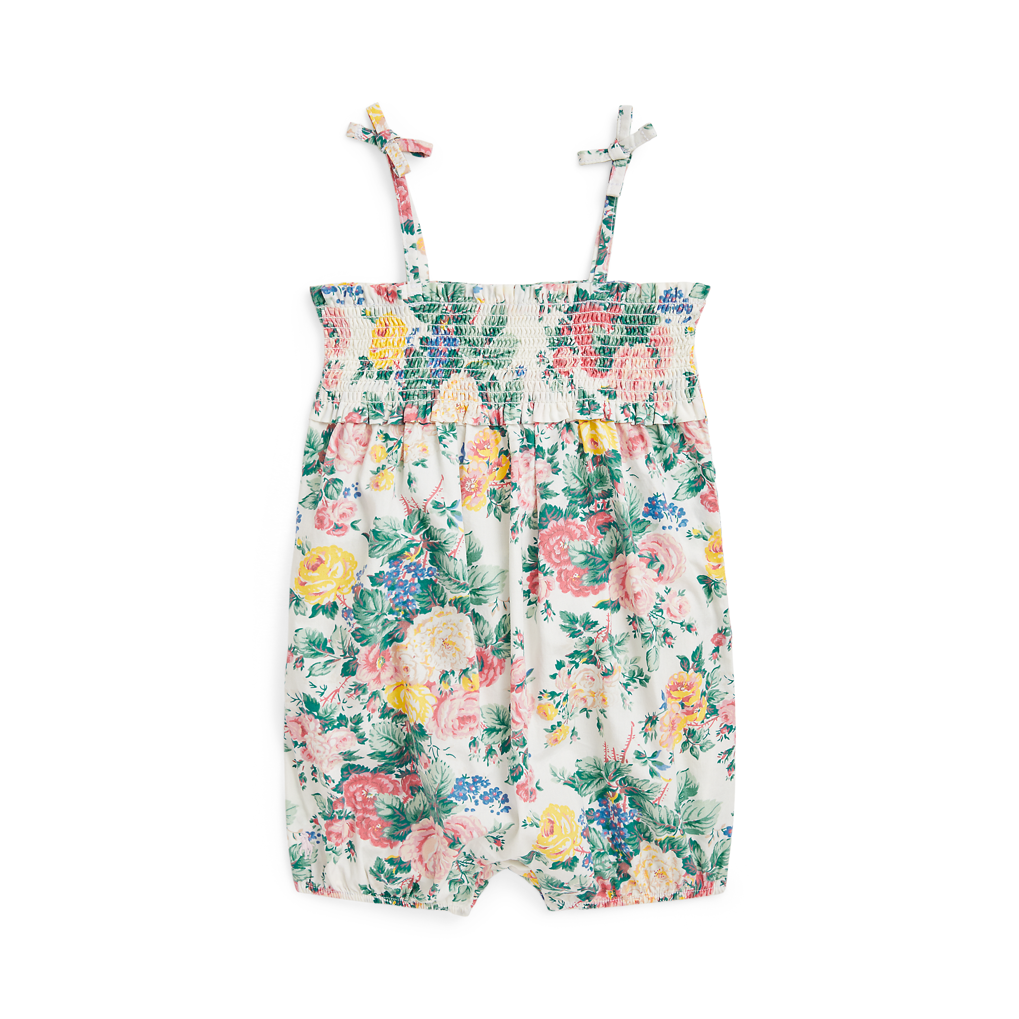 Floral Smocked Cotton Bubble Shortall in Portia Floral