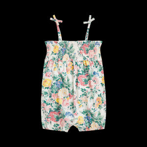 Floral Smocked Cotton Bubble Shortall in Portia Floral