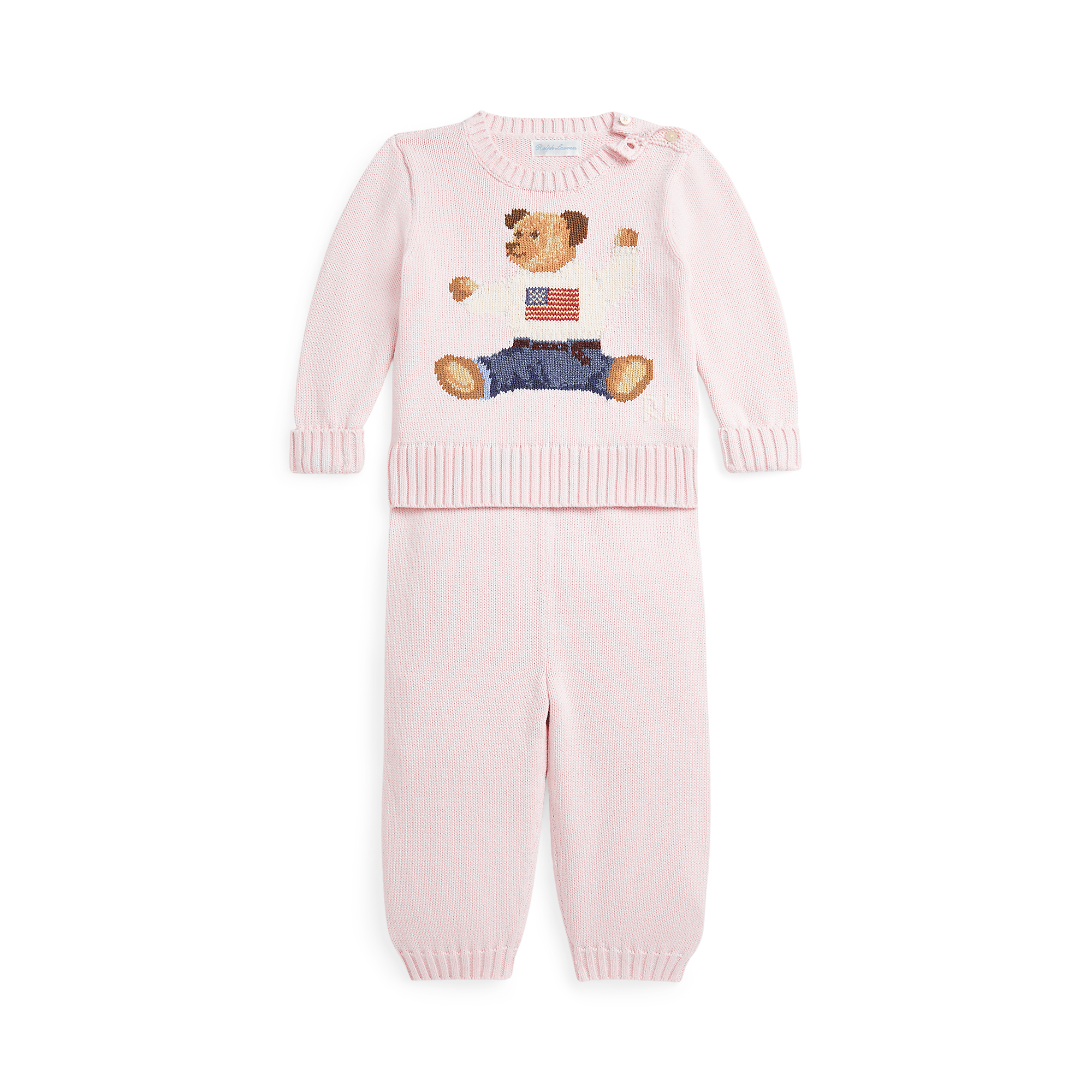 Polo Bear Sweater and Flag Set