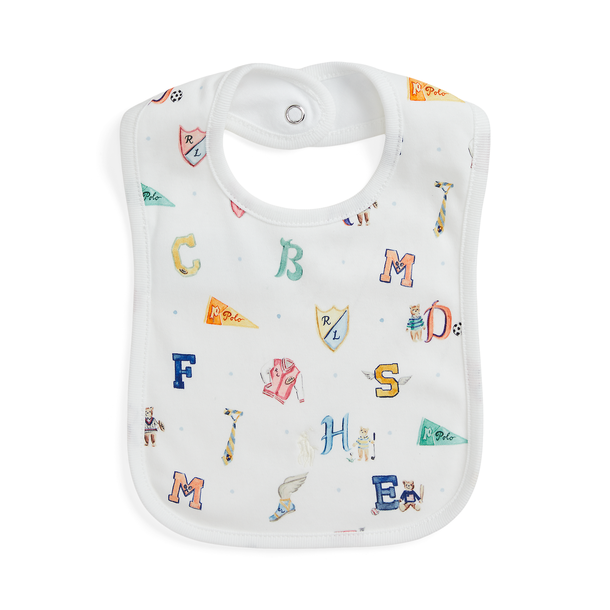 RL Baby x Riley Sheehey Bib in Varsity Print