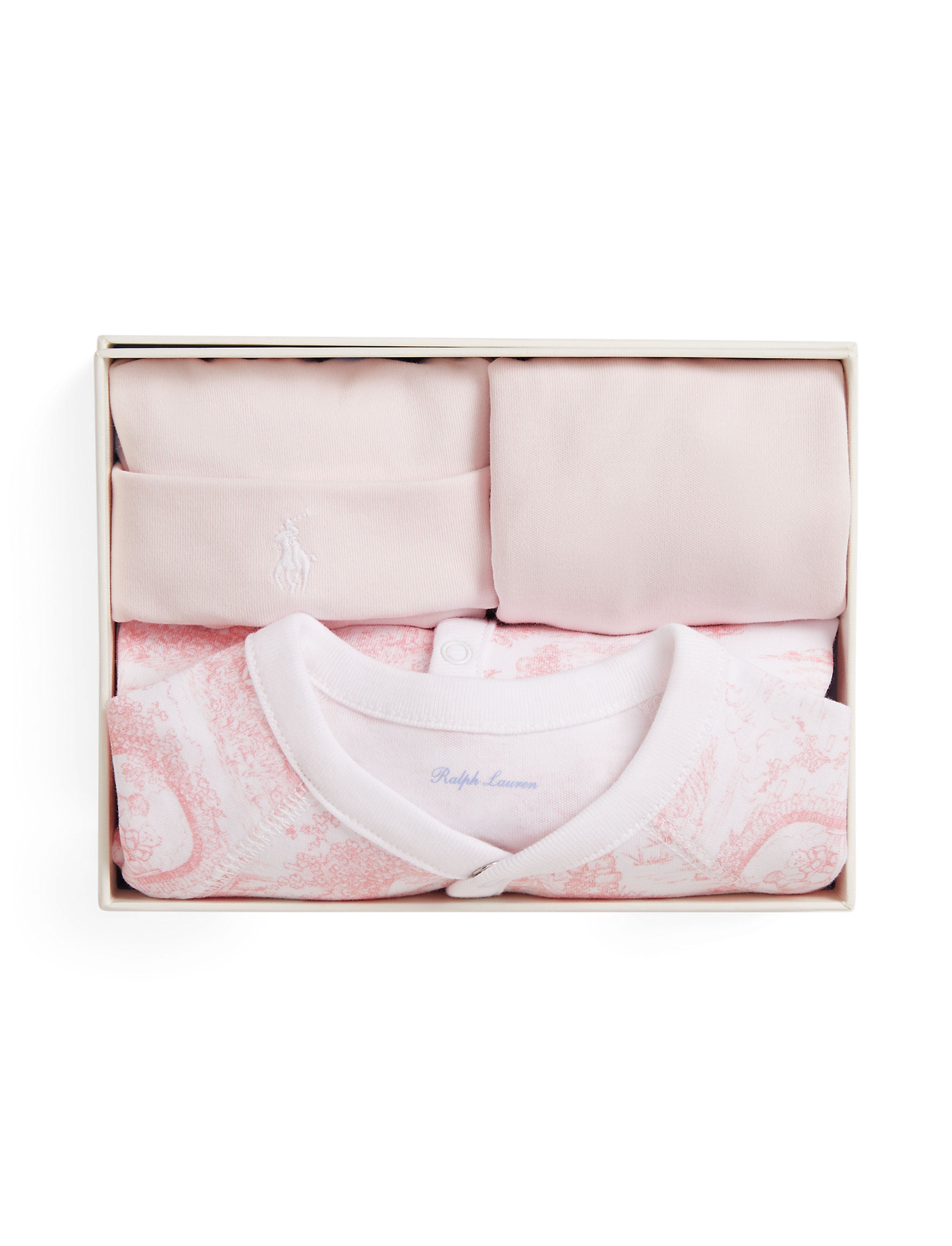 3-Piece Box Set in Pink Toile