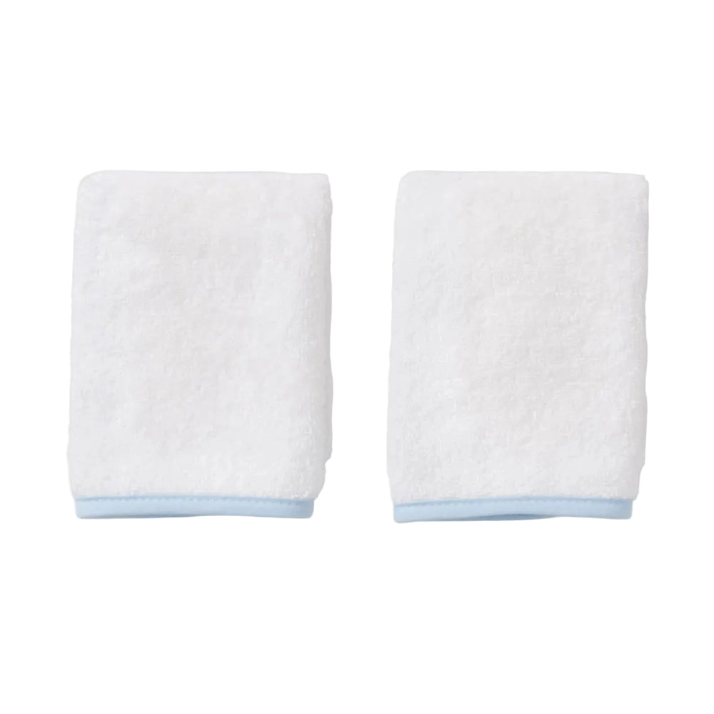 Signature Washcloths in Light Blue, Set of 2