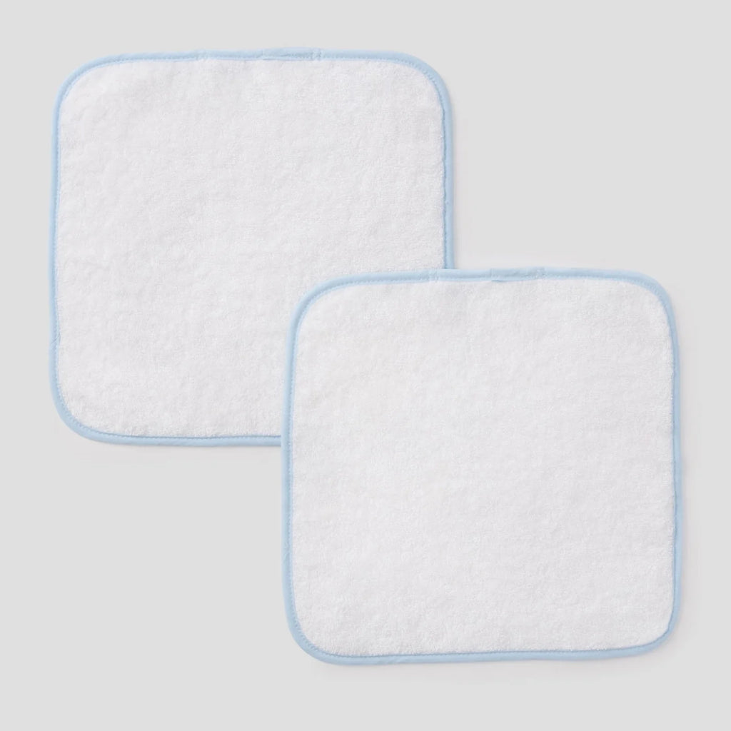 Signature Washcloths in Light Blue, Set of 2