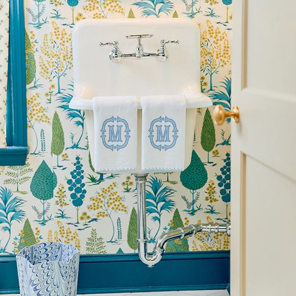 Applique Powder Bath Towels (pair)