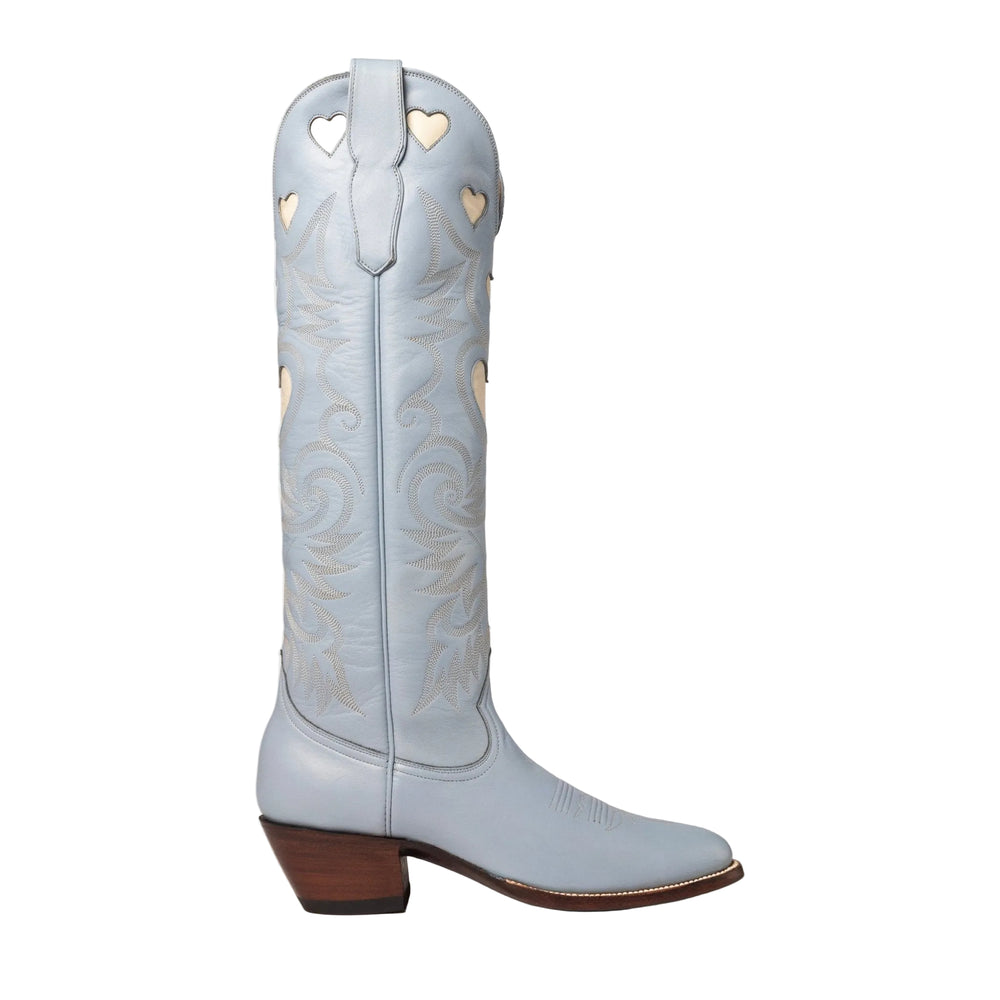Powder Blue and Bone Heart Boot - CITY Boots