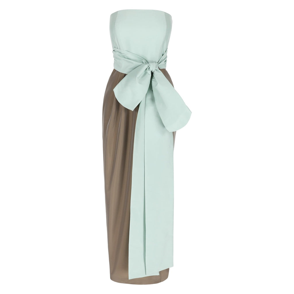 Lina Dress in Morning Mist & Mocha