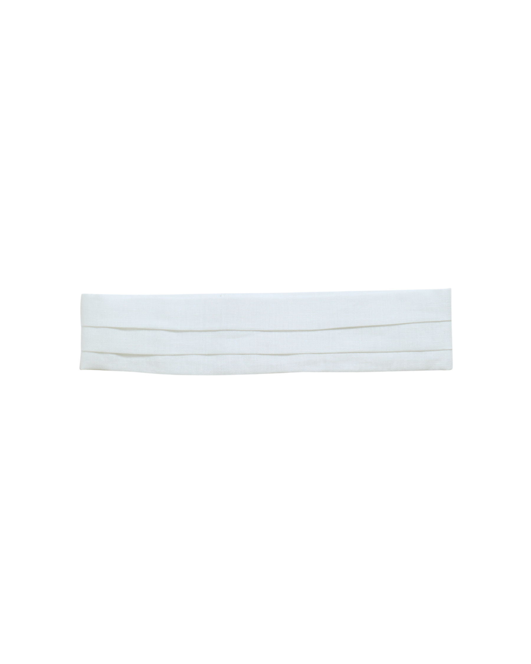 Linen Cummerbund Off White