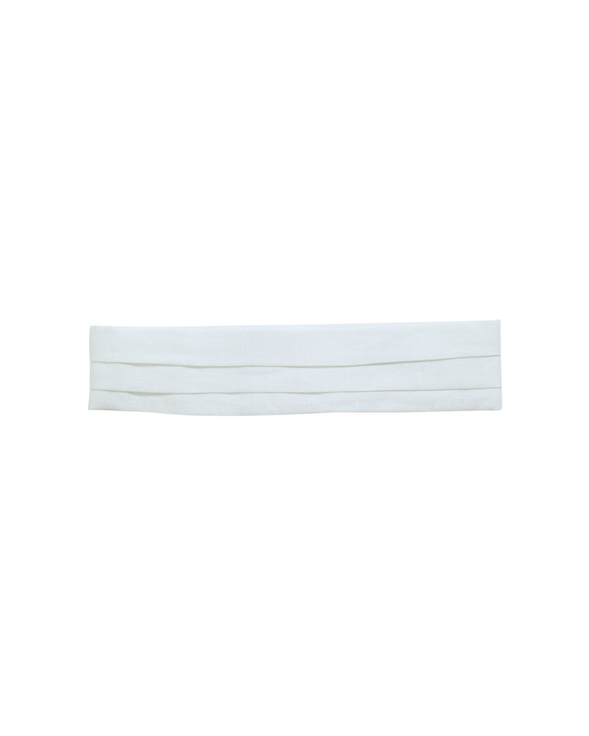 Linen Cummerbund Off White