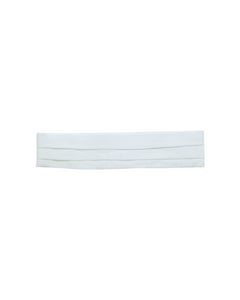 Linen Cummerbund Off White