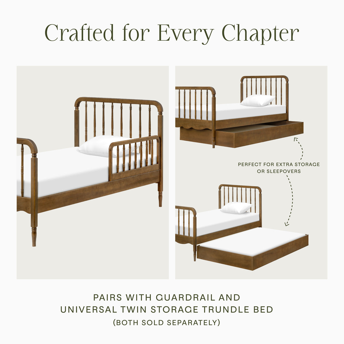 Liberty Spindle Twin Bed in Natural Walnut