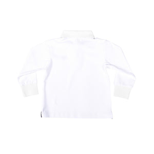 Long Sleeve Carter Polo in Classic White