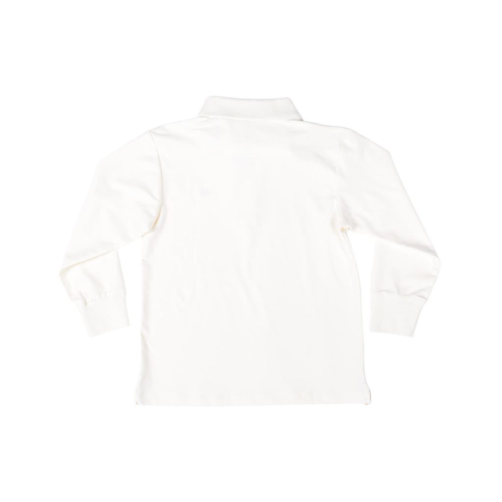 Long Sleeve Carter Polo in 8th Street Ivory