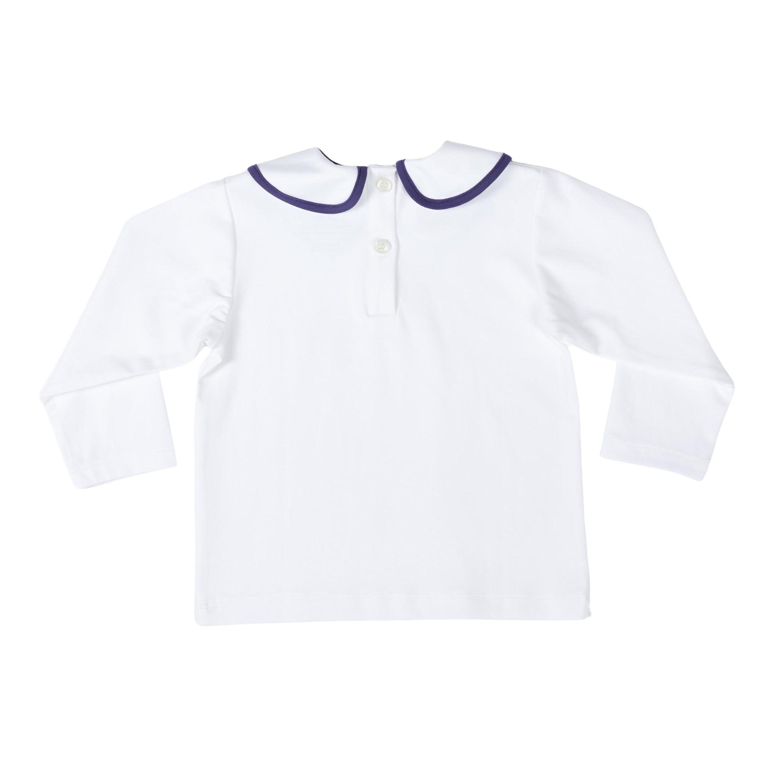 Long Sleeve Teddy Peter Pan in Narragansett Navy Trim