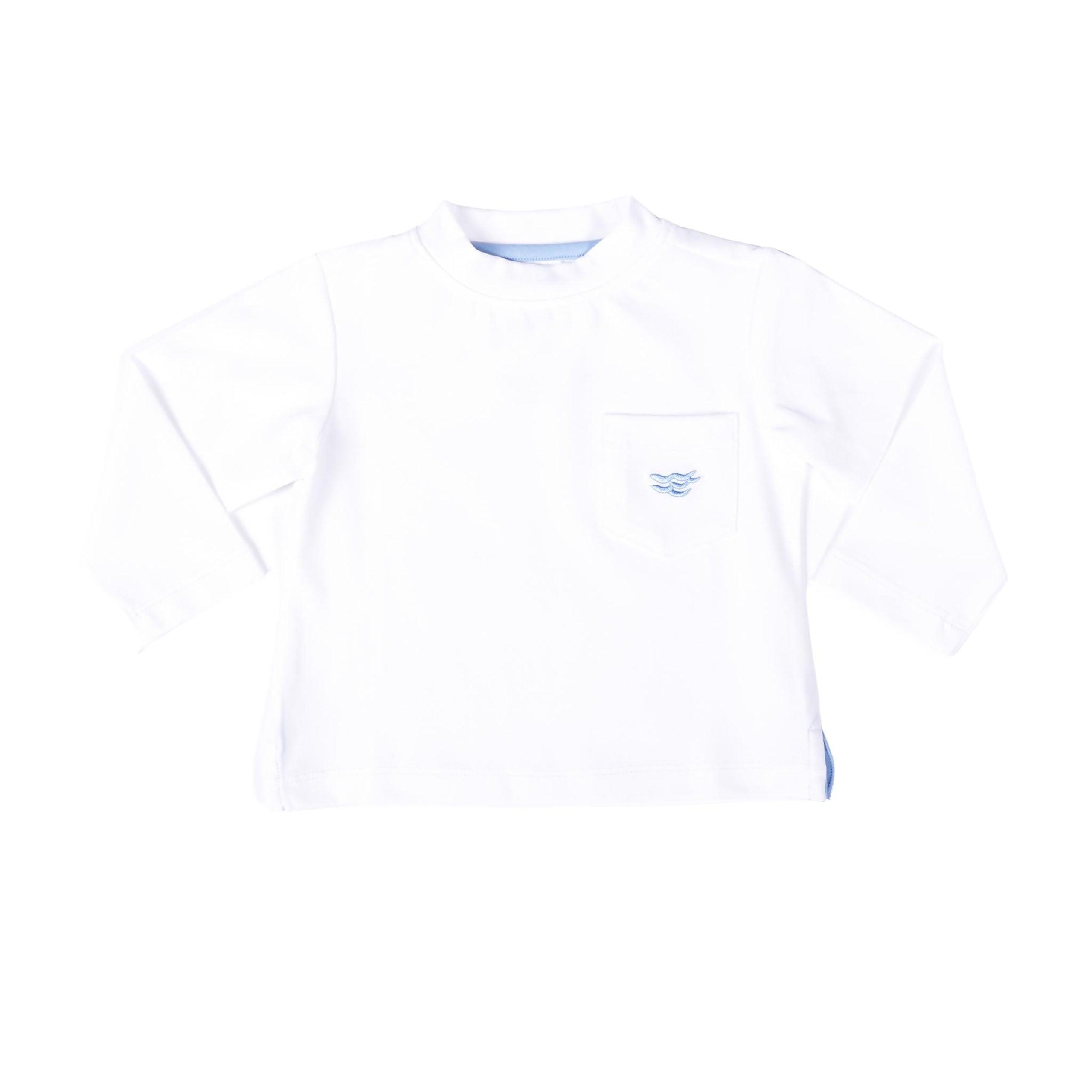 Long Sleeve Tucker Tee in Classic White