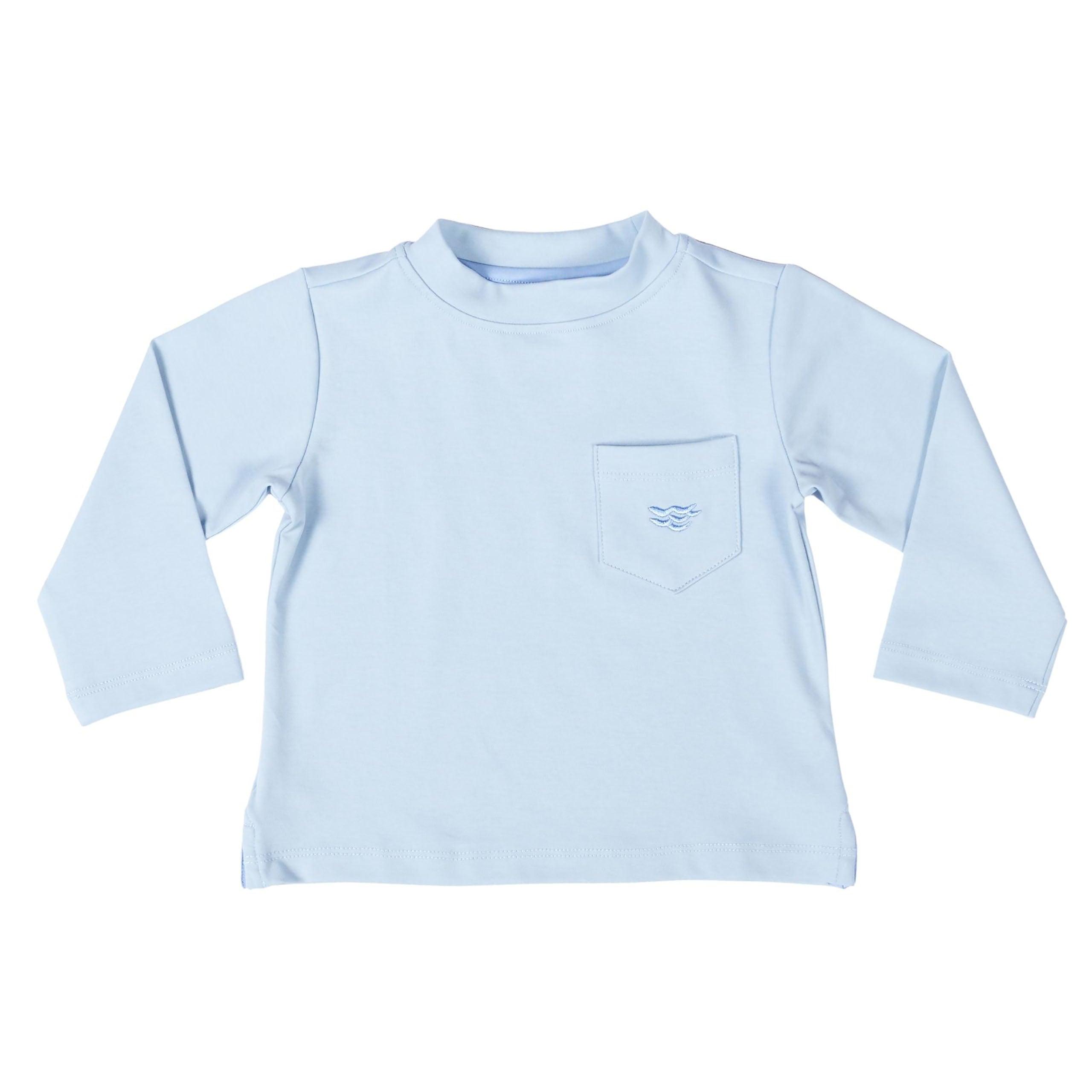 Long Sleeve Tucker Tee in Bay Tree Blue