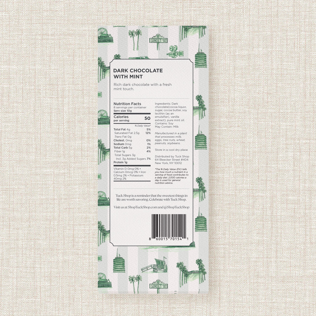 Los Angeles Dark Chocolate with Mint, Set of 3