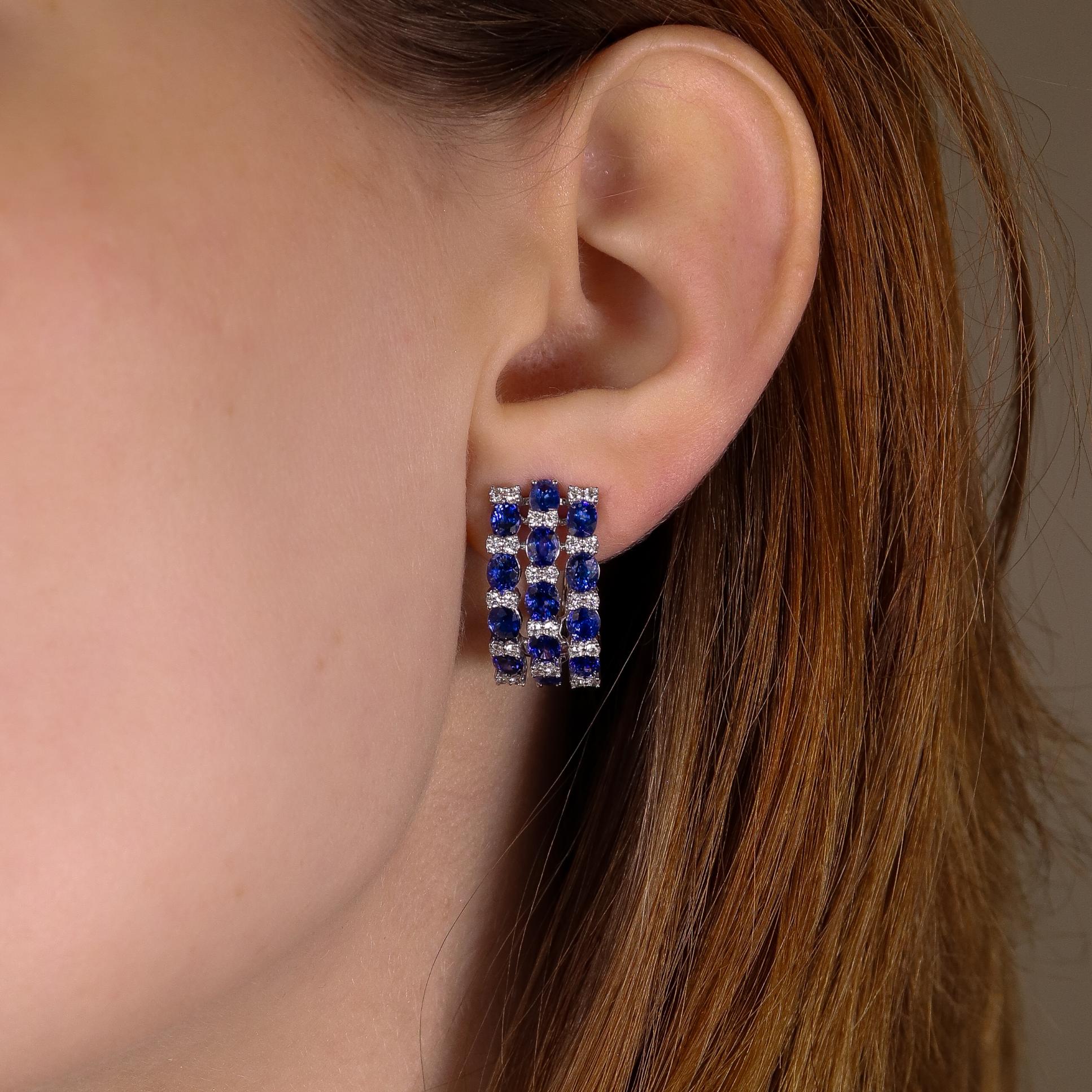 Louise Blue Sapphire Earrings - Jewelry - RUCHI New York