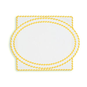 Cora Placemat And Napkin Set In Yellow