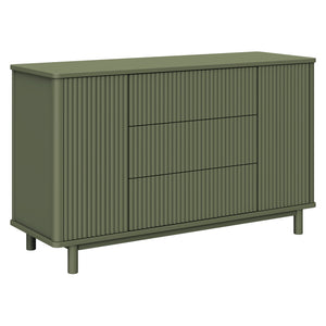 Pogo Tambour Assembled Dresser in Olive