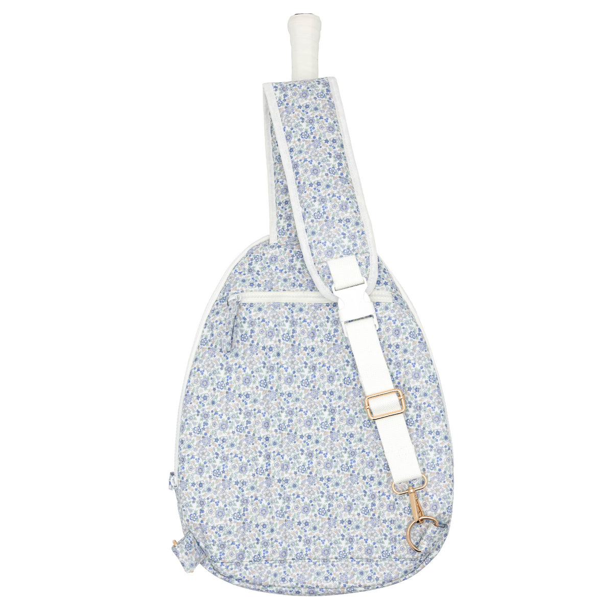 Slate Floral Coated Tennis Bag