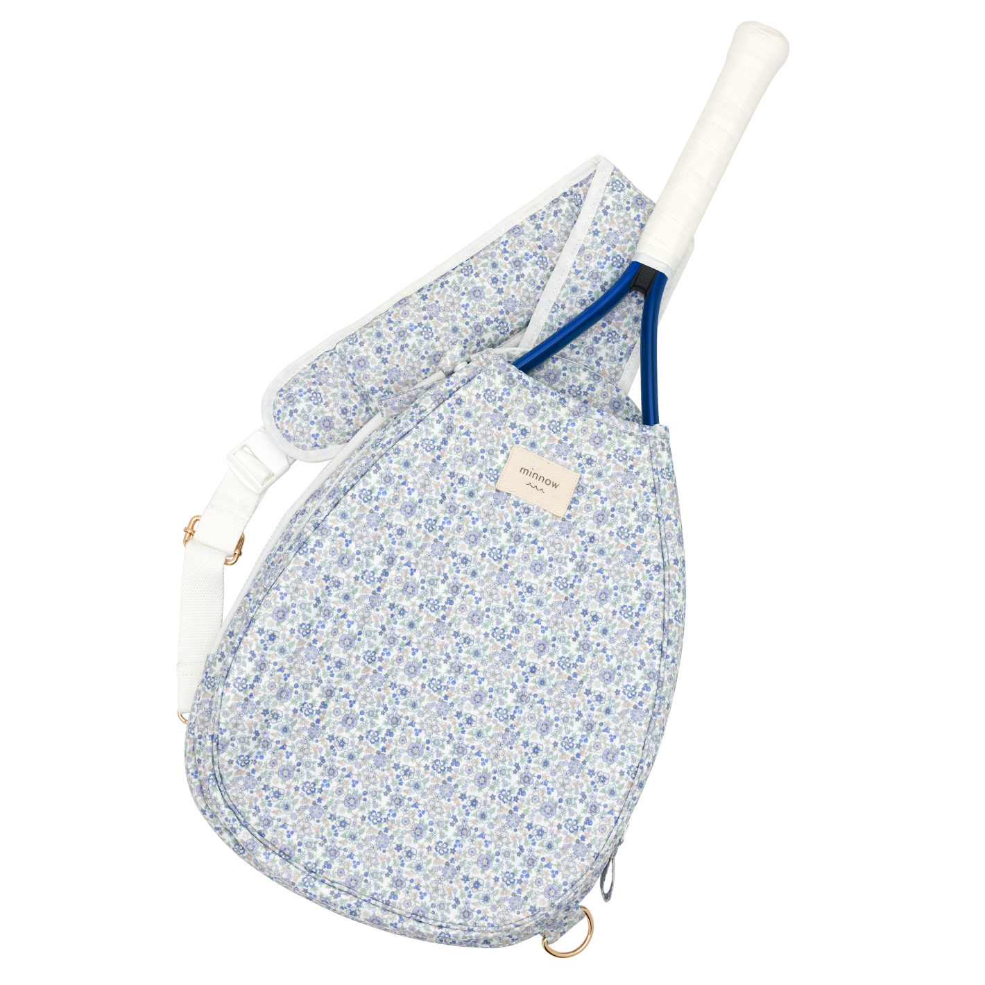 Slate Floral Coated Tennis Bag