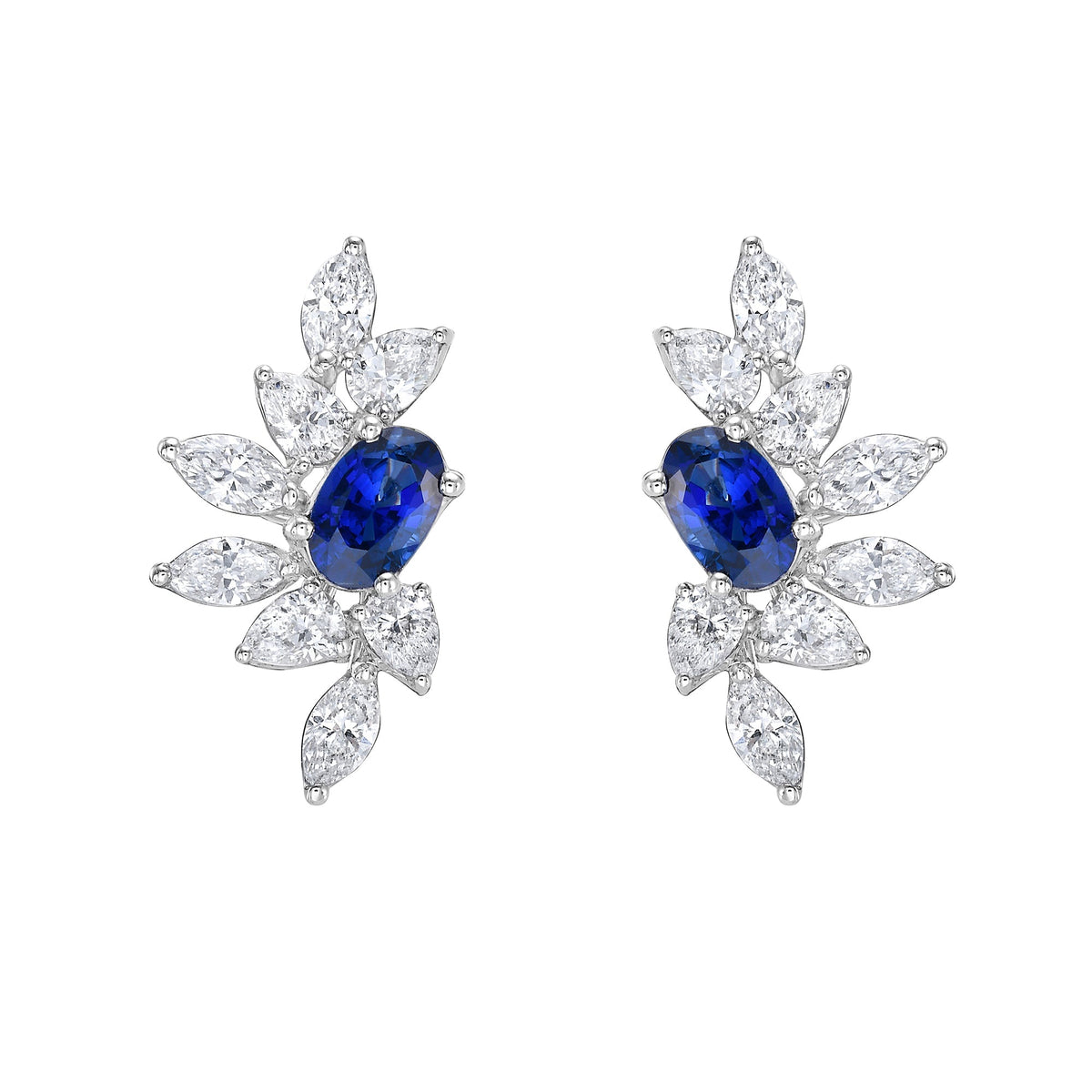 Lucretia Earrings in Blue Sapphire - Jewelry - RUCHI New York