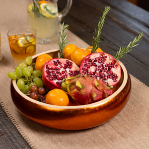 Bamboo Fruit Bowl in Copper