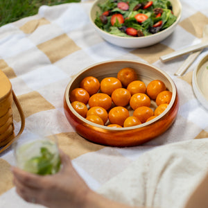 Bamboo Fruit Bowl in Copper