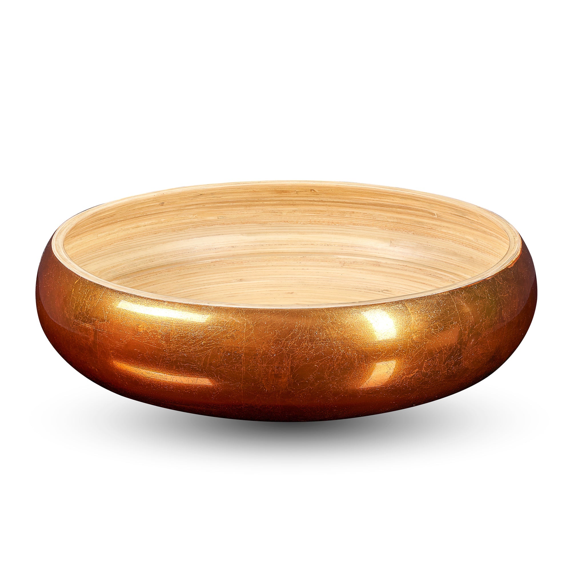 Bamboo Fruit Bowl in Copper
