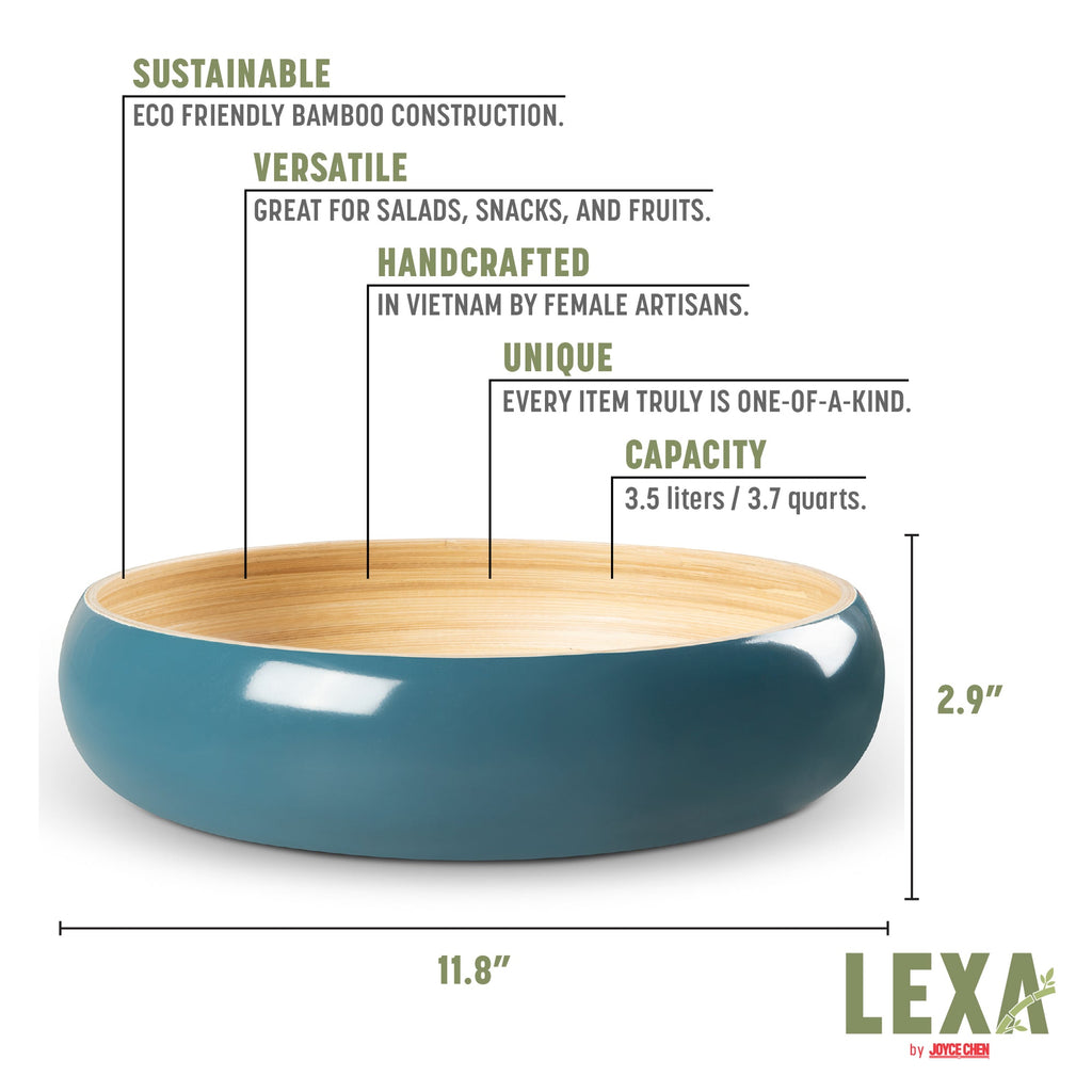 Bamboo Fruit Bowl in Navy