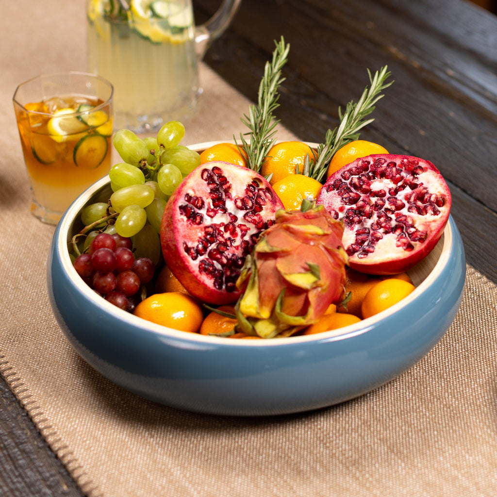 Bamboo Fruit Bowl in Navy