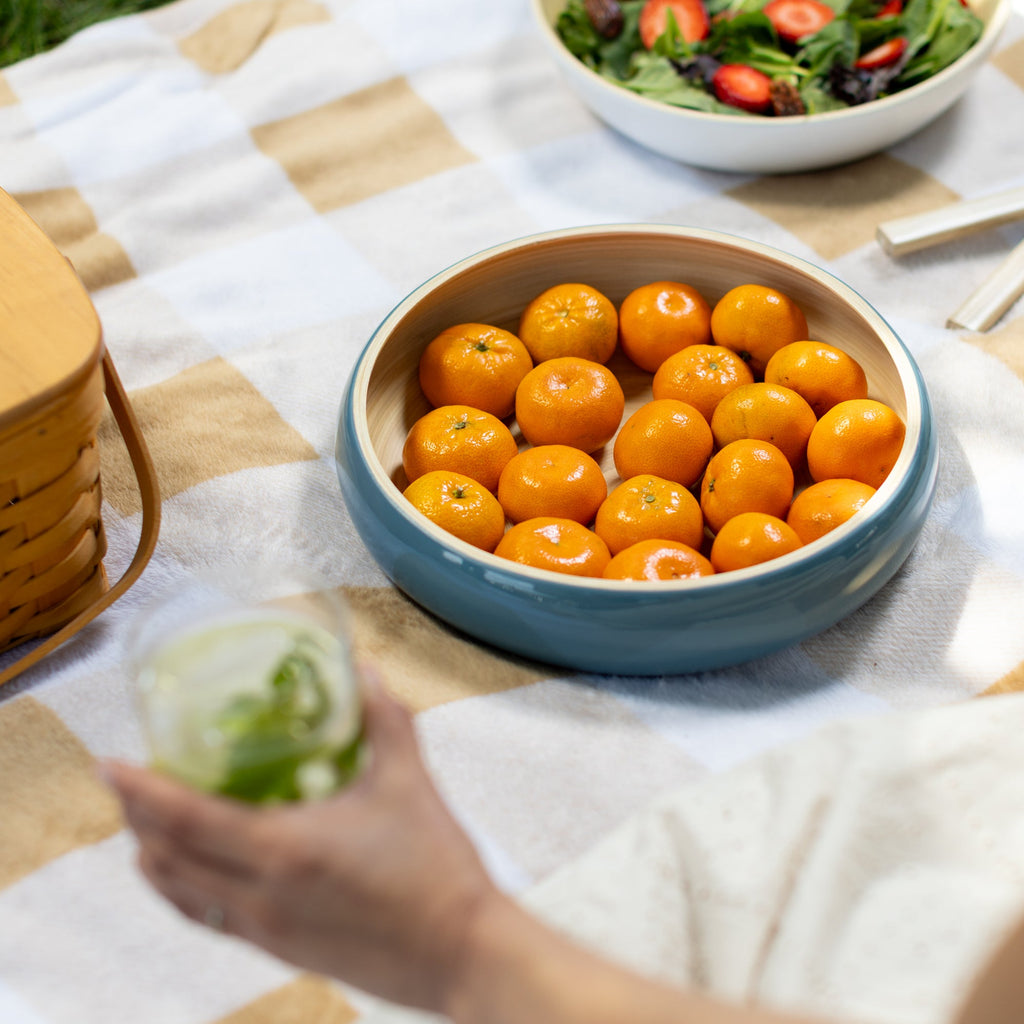 Bamboo Fruit Bowl in Navy