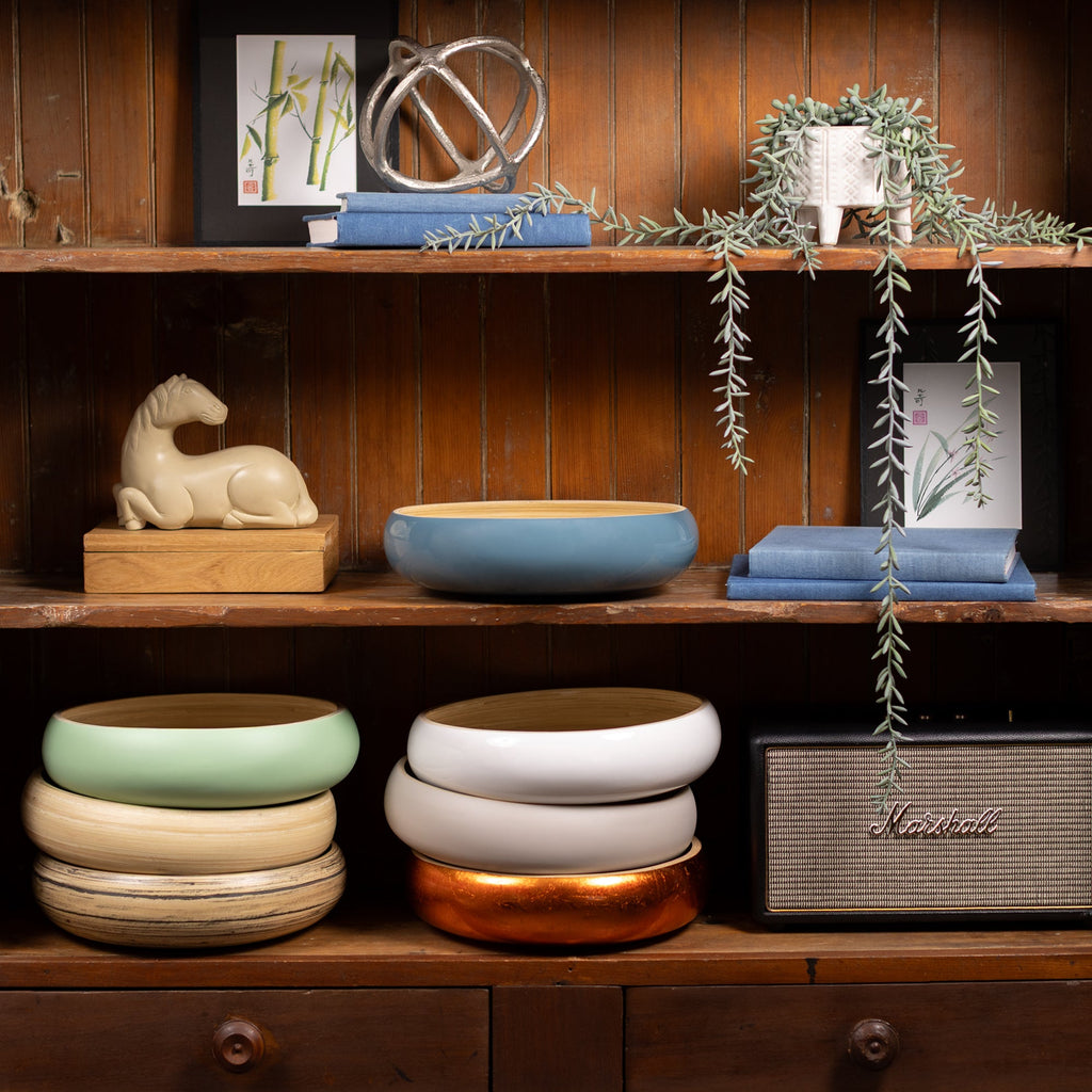Bamboo Fruit Bowl in Navy