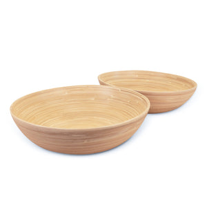Bamboo Salad Bowl in Natural, Set of 2