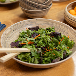 Bamboo Salad Bowl in Black