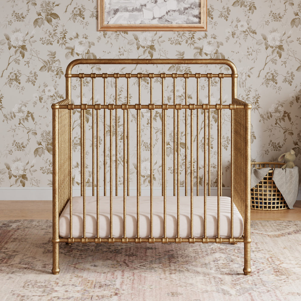 Winston 4-in-1 Convertible Mini Crib in Vintage Gold