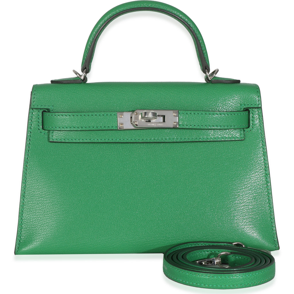 Hermès Chamkila Chevre Bamboo Mini Sellier Kelly 20
