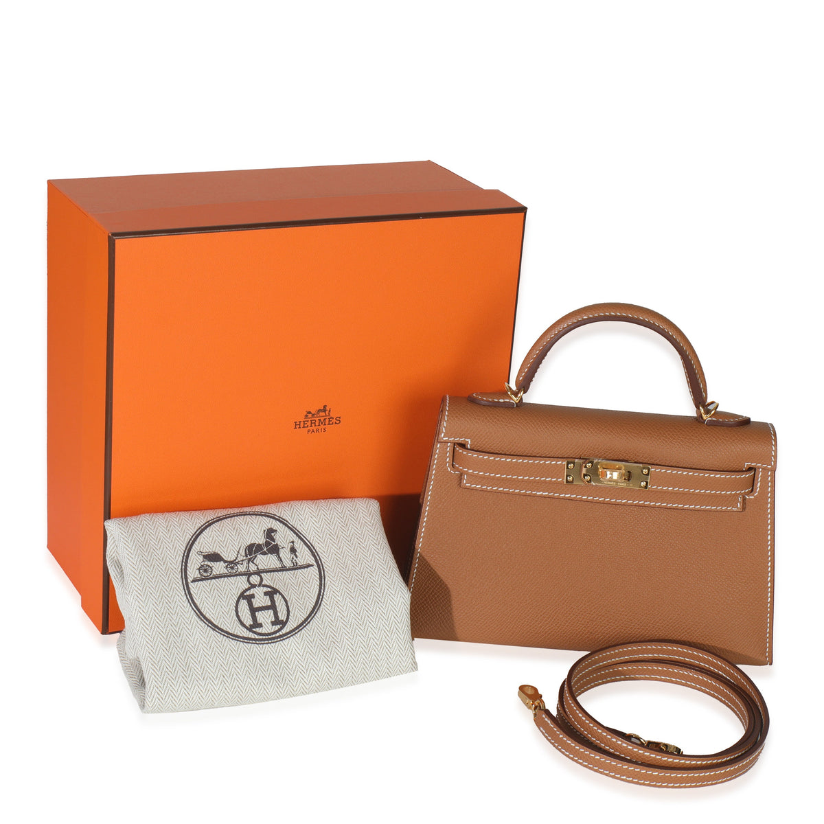 Hermes Gold Epsom Mini Kelly 20 II GHW
