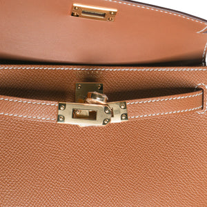 Hermes Gold Epsom Mini Kelly 20 II GHW