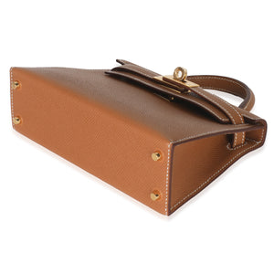 Hermes Gold Epsom Mini Kelly 20 II GHW