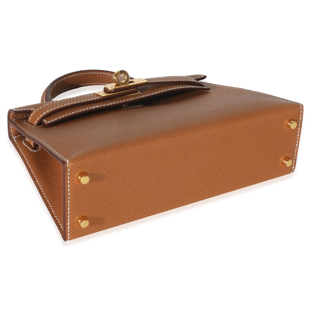 Hermes Gold Epsom Mini Kelly 20 II GHW