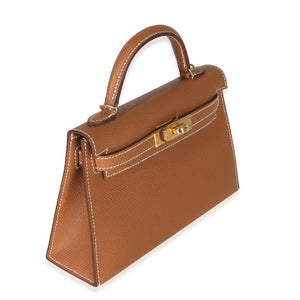 Hermes Gold Epsom Mini Kelly 20 II GHW