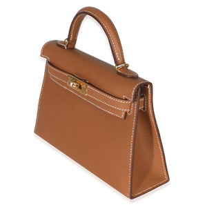 Hermes Gold Epsom Mini Kelly 20 II GHW
